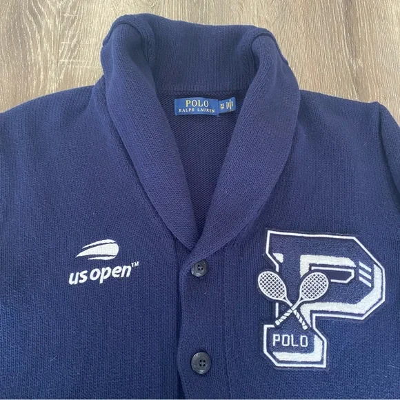 Polo Ralph Lauren US Open Cotton Cardigan RARE Sweater - Picture 2 of 16